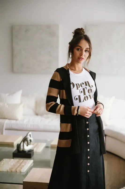 HOODED RIBBED CARDIGAN sold by Nica