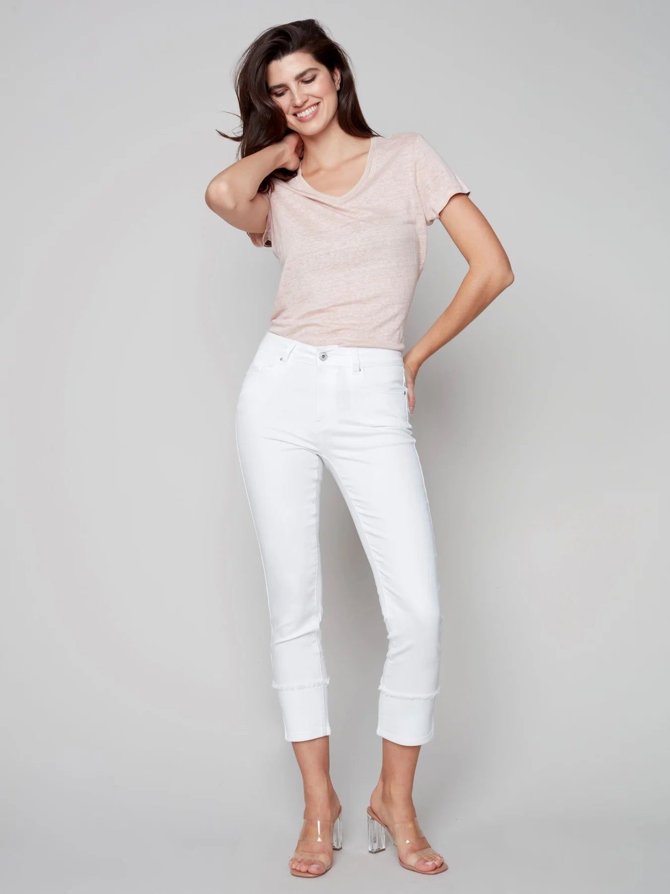 FRAYED CUFF TWILL JEANS sold by Nica product image thumbnail 2