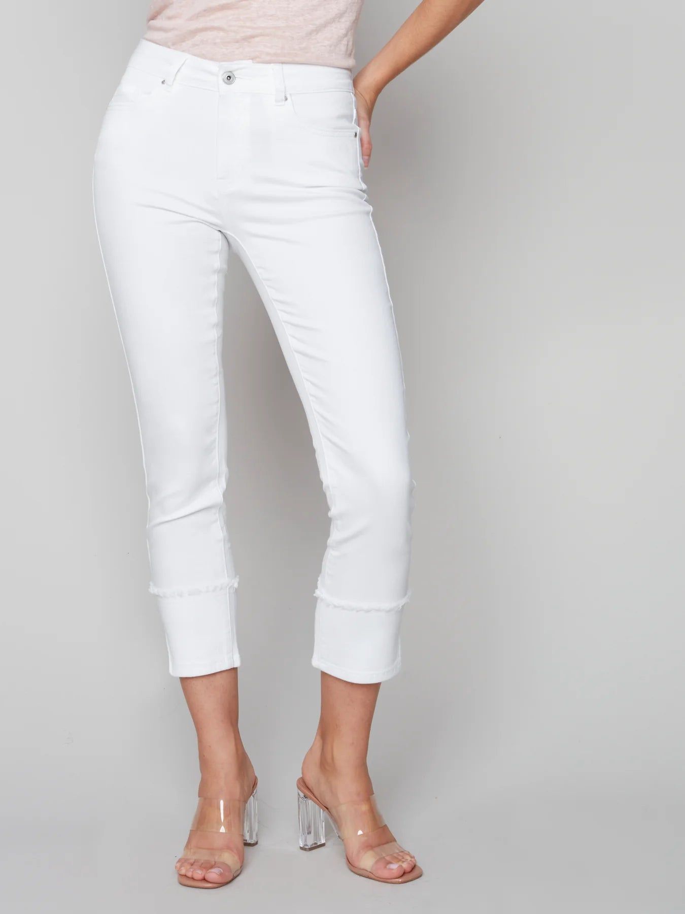 FRAYED CUFF TWILL JEANS sold by Nica product image thumbnail 5