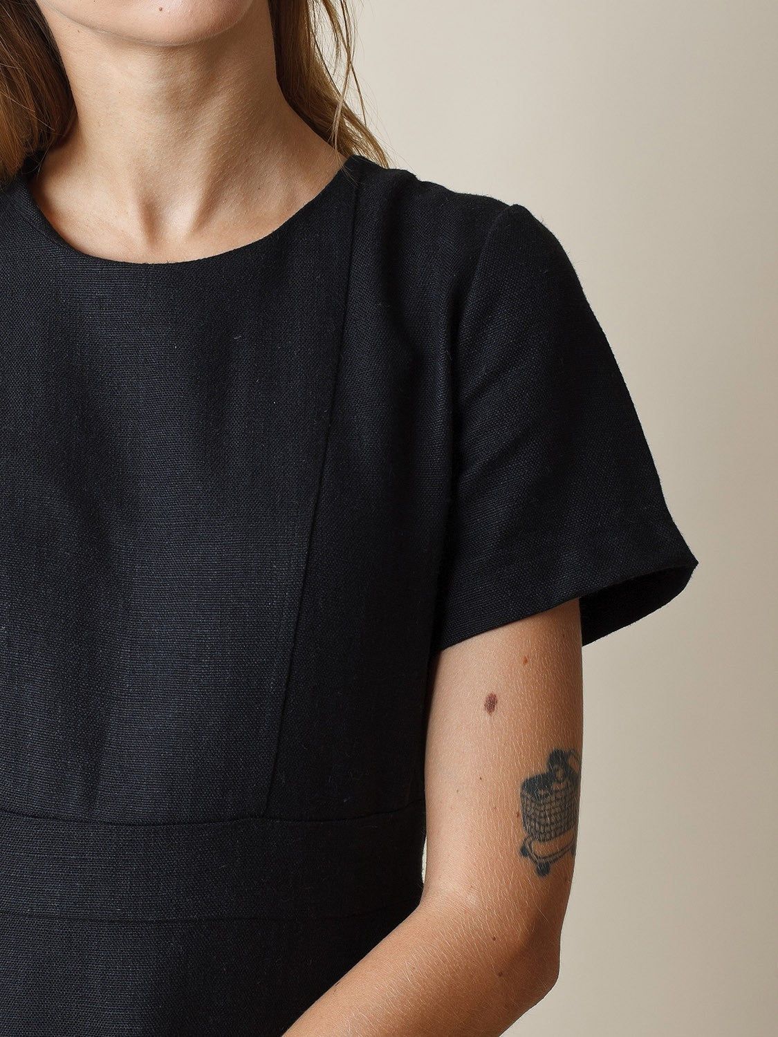 FLOUNCED LINEN DRESS sold by Nica product image thumbnail 6