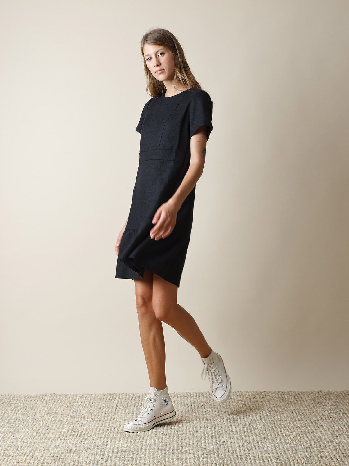 FLOUNCED LINEN DRESS sold by Nica product image thumbnail 3