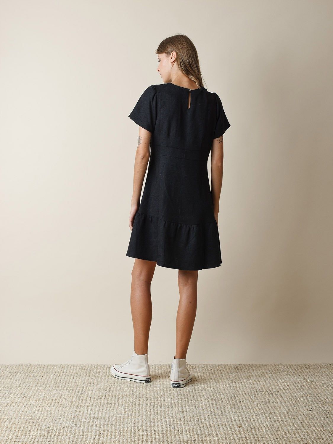 FLOUNCED LINEN DRESS sold by Nica product image thumbnail 5