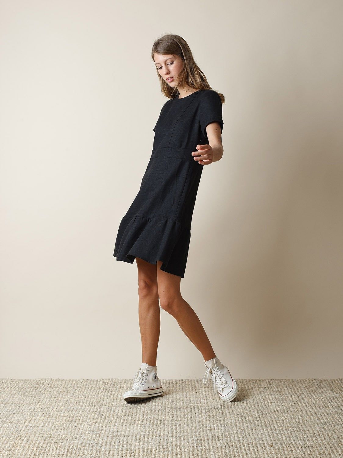 FLOUNCED LINEN DRESS sold by Nica product image thumbnail 2