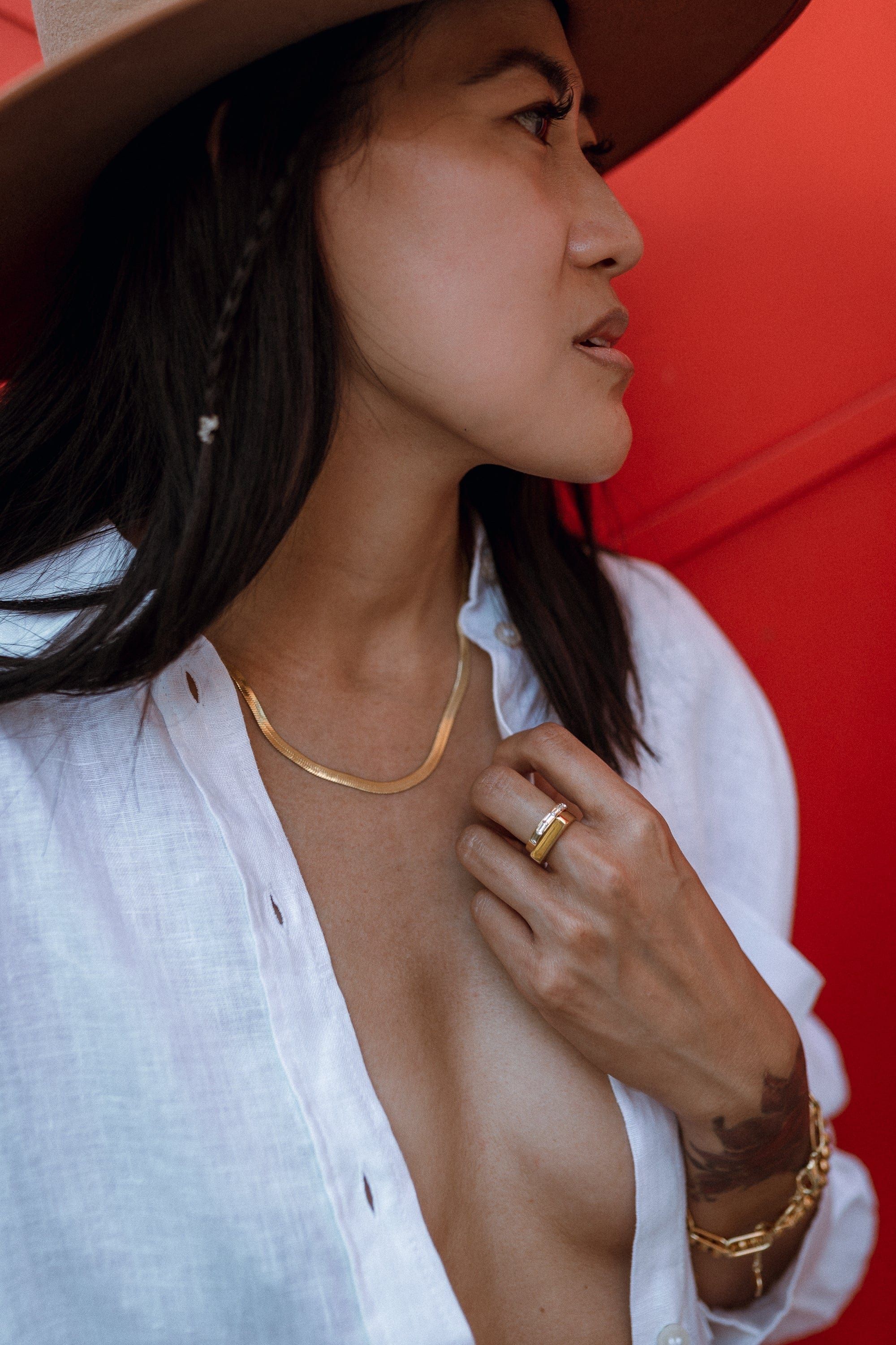 QUEST SNAKE CHAIN NECKLACE sold by Nica