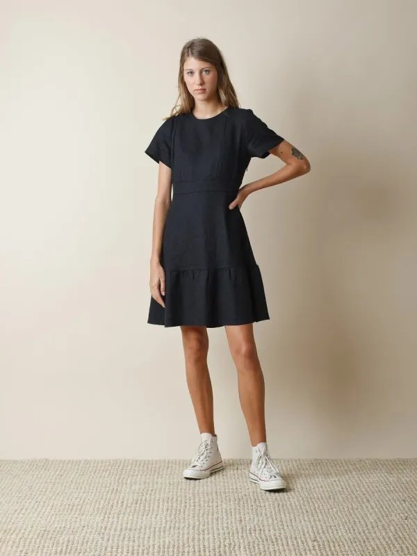 FLOUNCED LINEN DRESS sold by Nica