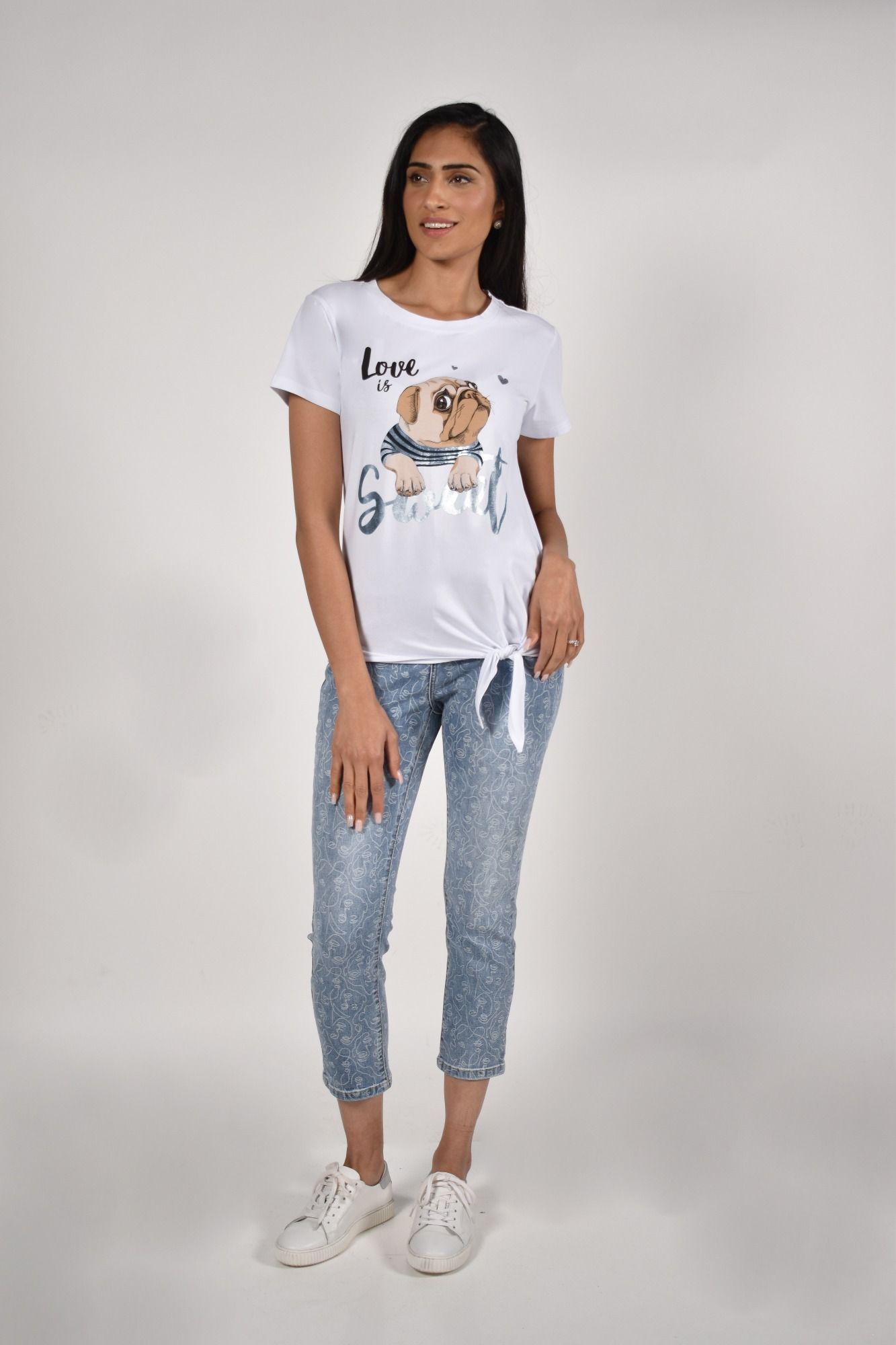 PRINTED CROP JEAN sold by Nica product image thumbnail 3