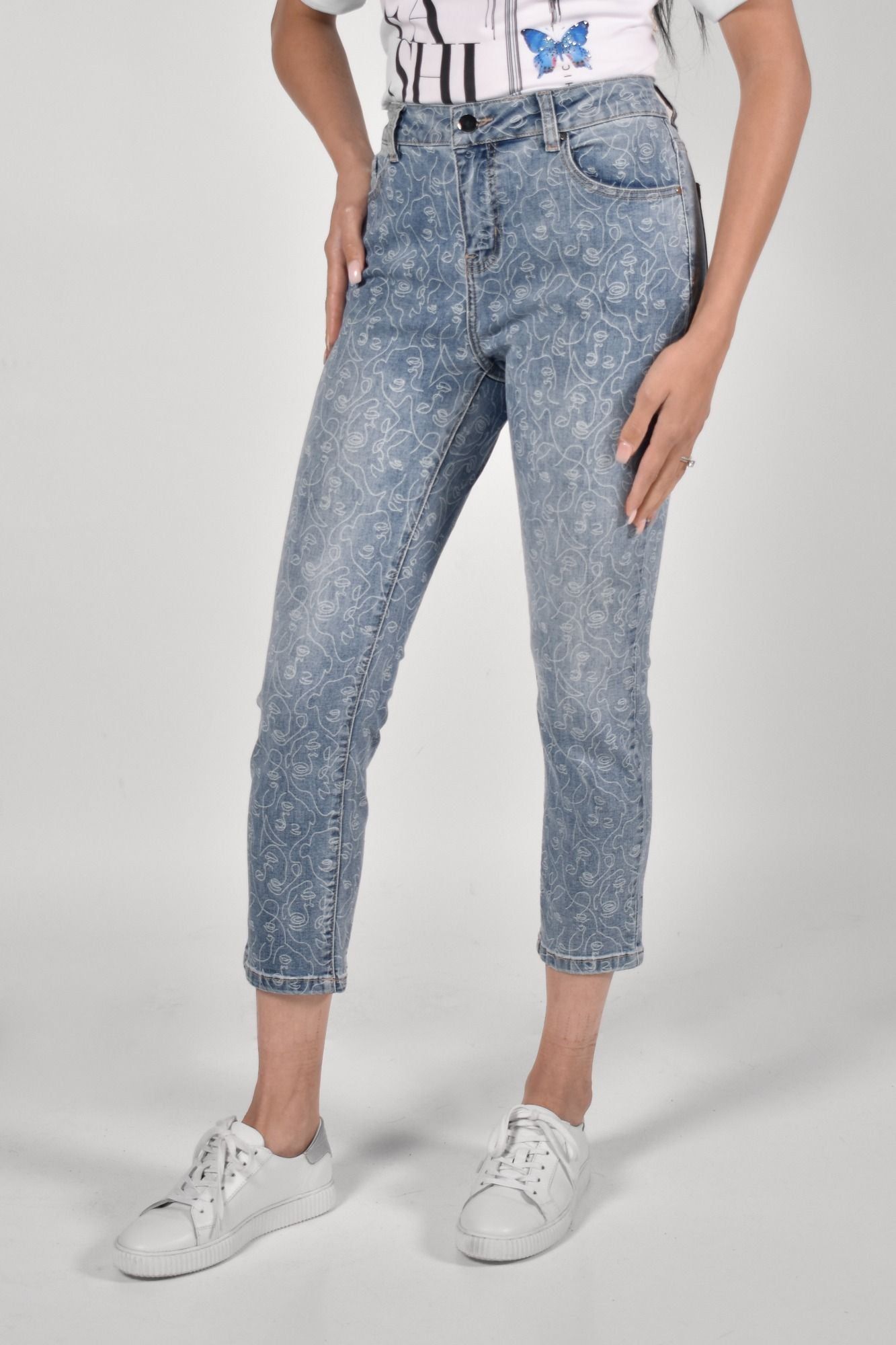 PRINTED CROP JEAN sold by Nica product image thumbnail 2