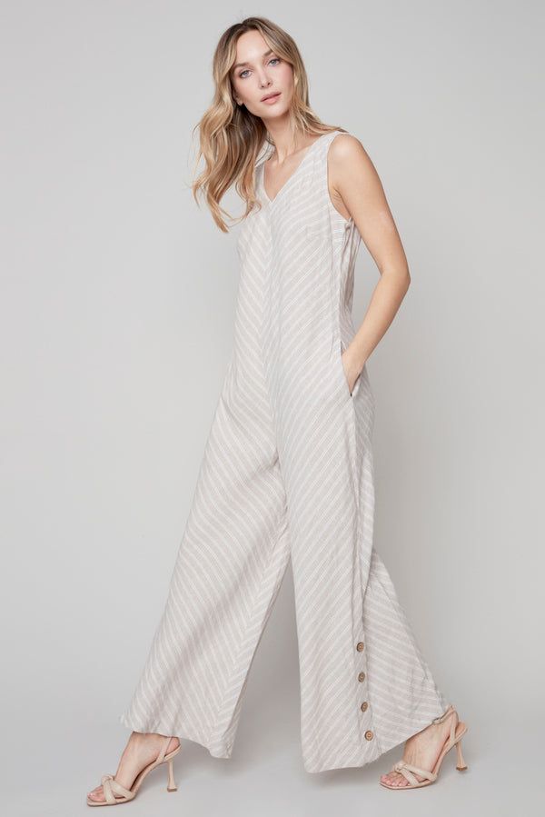 PRINTED WIDE LEG JUMPSUIT sold by Nica