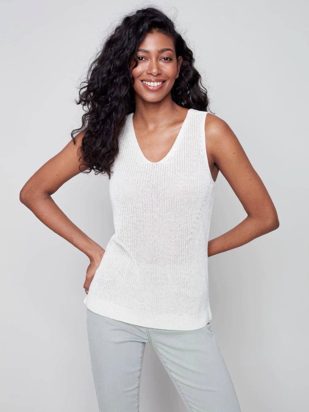 KNIT TANK TOP sold by Nica product image thumbnail 3