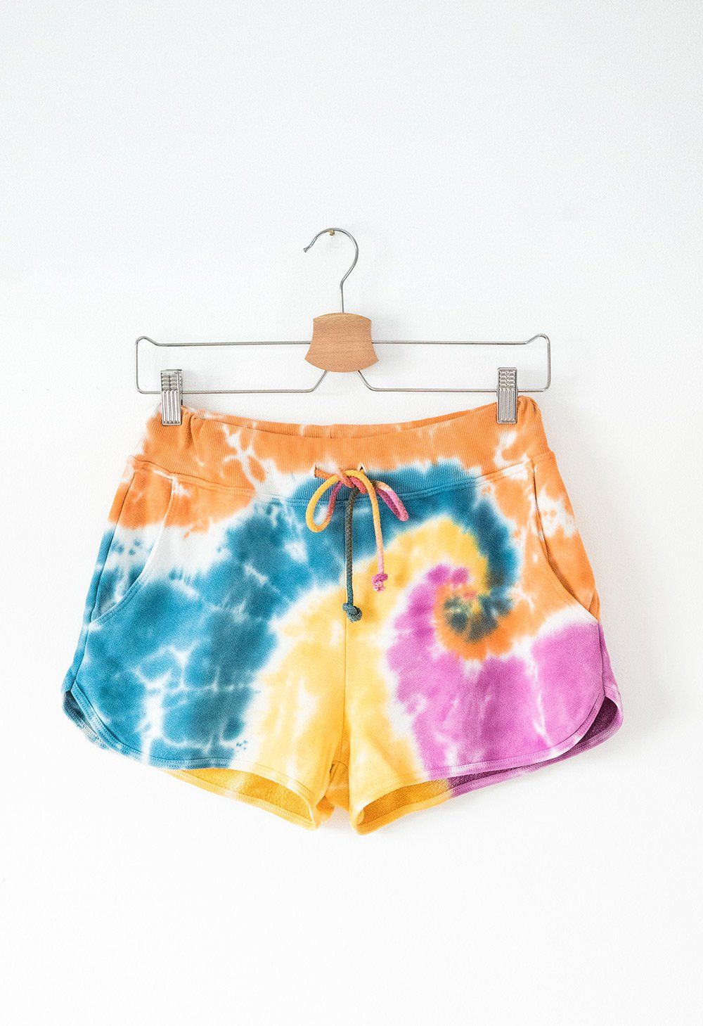 DOUBLE TROUBLE TIE DYE SWEAT SHORT sold by Nica