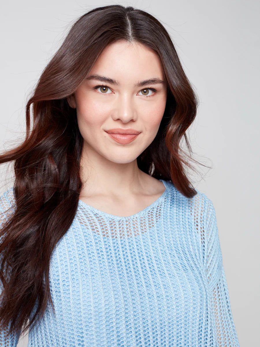 COLD-DYE CROCHET SWEATER sold by Nica product image thumbnail 5