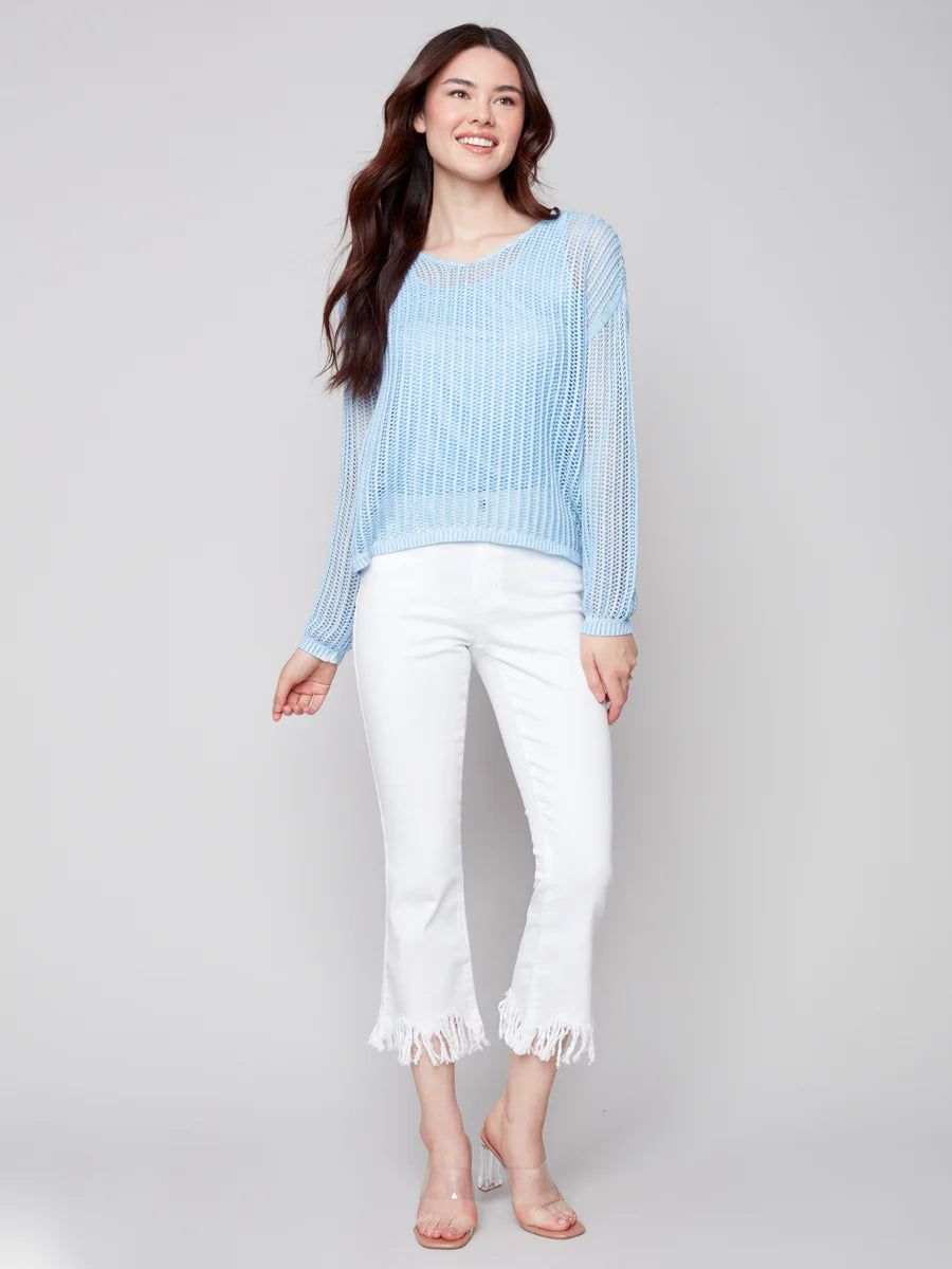 COLD-DYE CROCHET SWEATER sold by Nica product image thumbnail 2