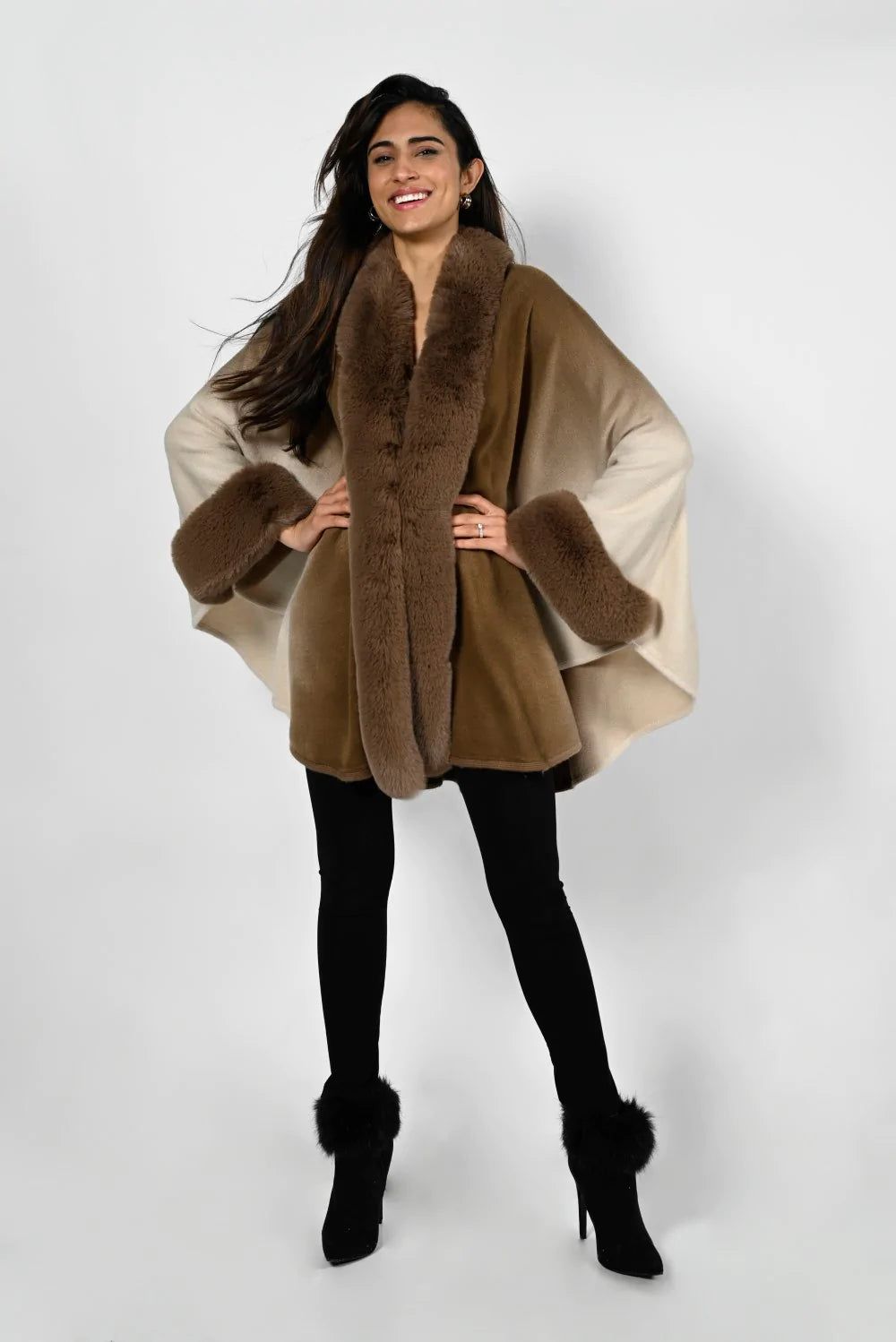 FAUX FUR CAPE sold by Nica product image thumbnail 4