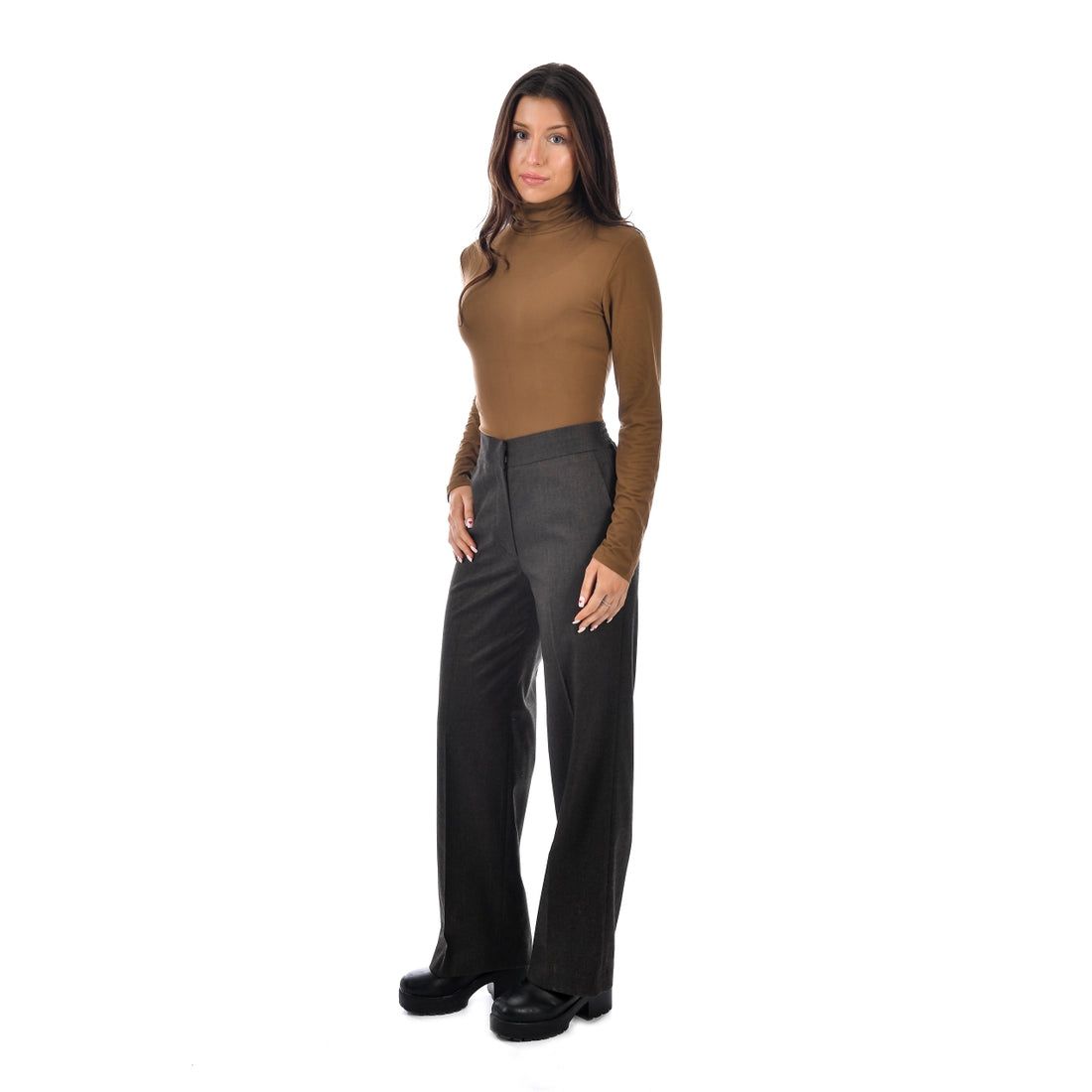 BLAKE SOLID FLANNEL FLAT FRONT TROUSER sold by Nica product image thumbnail 8