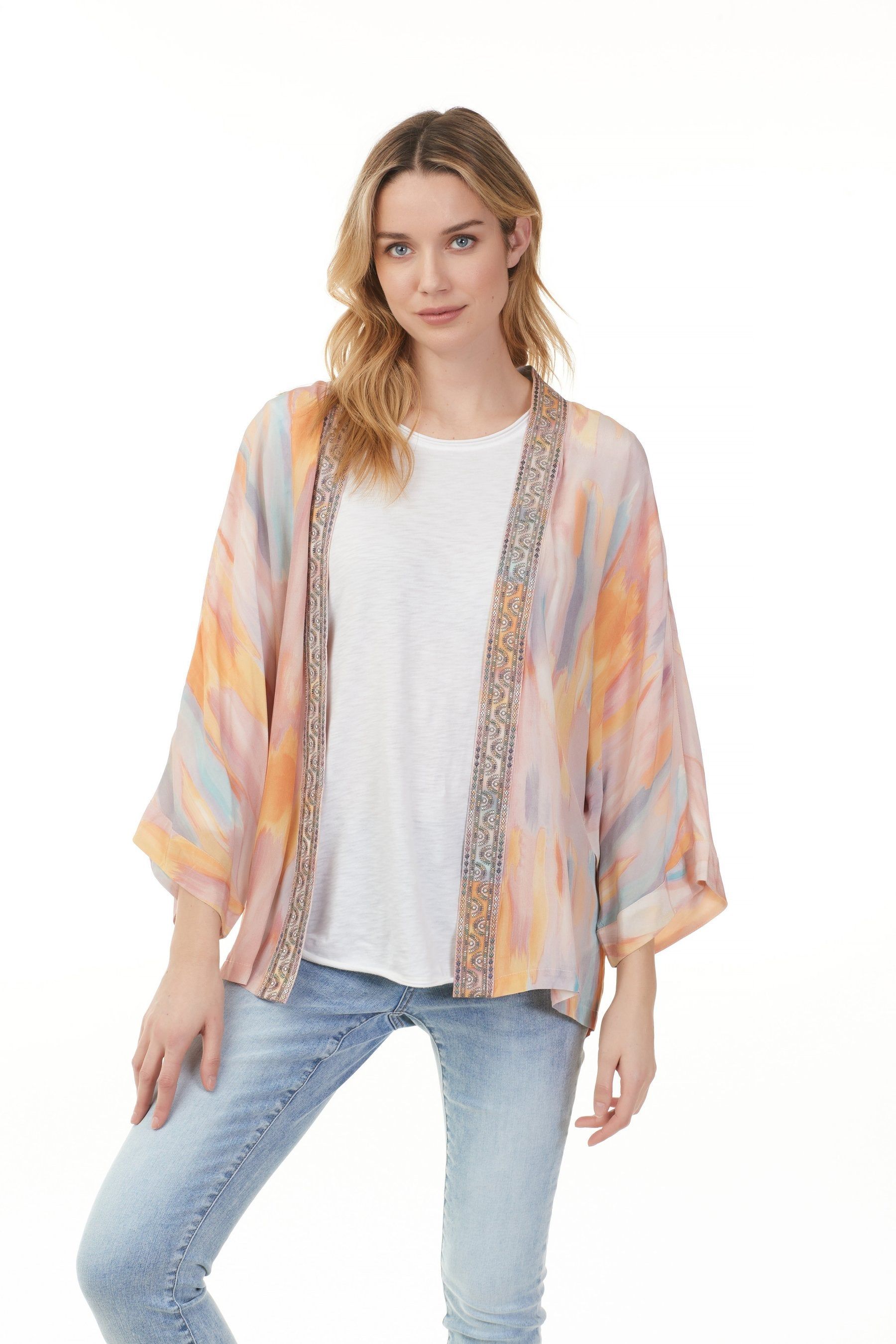 KIMONO WITH EMBROIDERED TAPE sold by Nica product image thumbnail 2