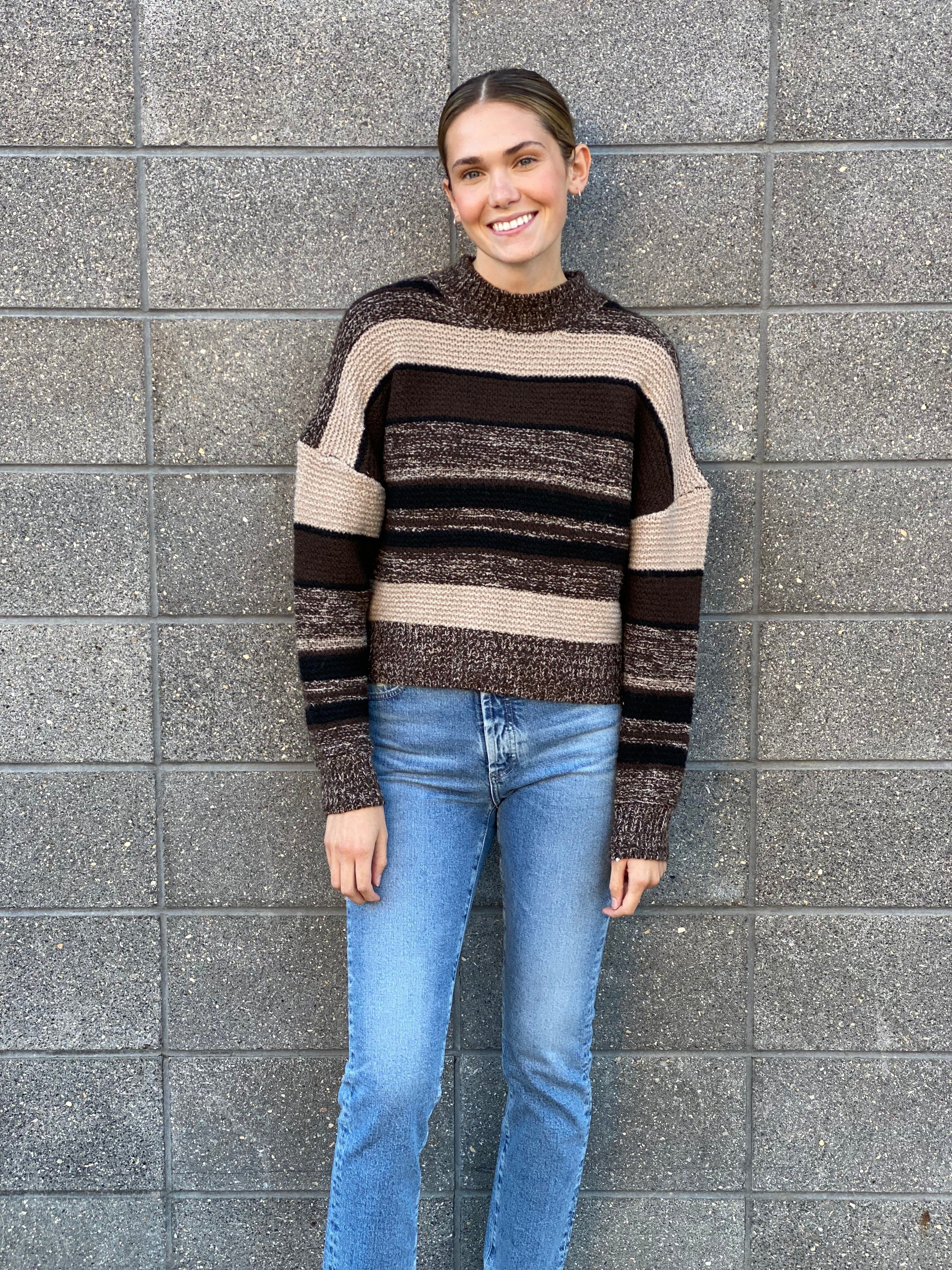 GEORGIA TEXTURED STRIPE CREW sold by Nica product image thumbnail 2