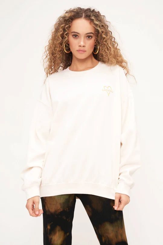 HEART OF GOLD EMBROIDERED OVERSIZED SWEATSHIRT sold by Nica product image thumbnail 2
