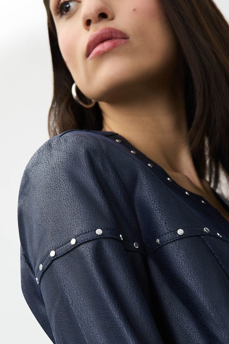 Suede Crewneck Long Sleeve Jacket sold by Nica product image thumbnail 3