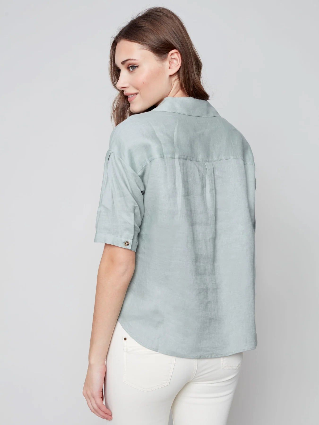 LINEN BUTTON UP sold by Nica product image thumbnail 2