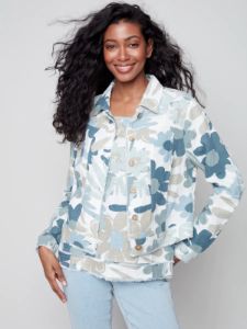 PRINTED LINEN JACKET sold by Nica