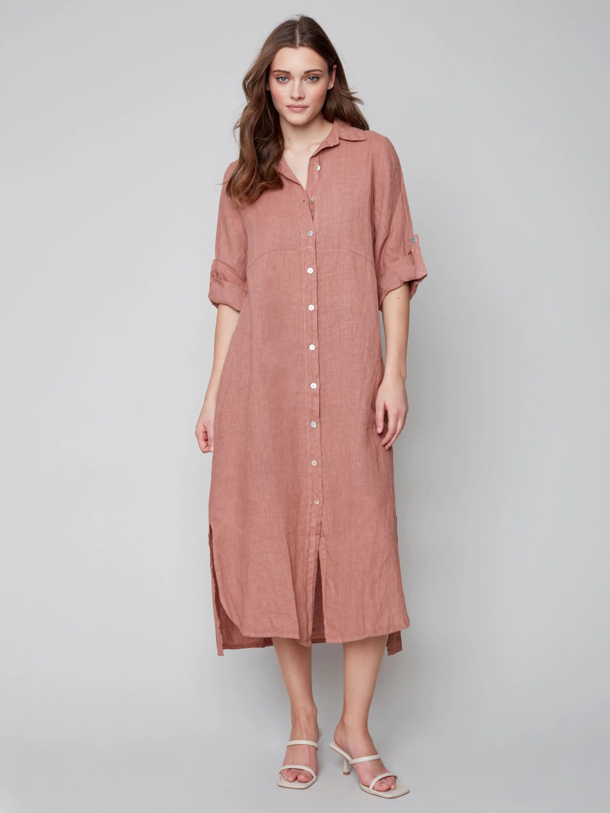 LINEN DUSTER DRESS sold by Nica