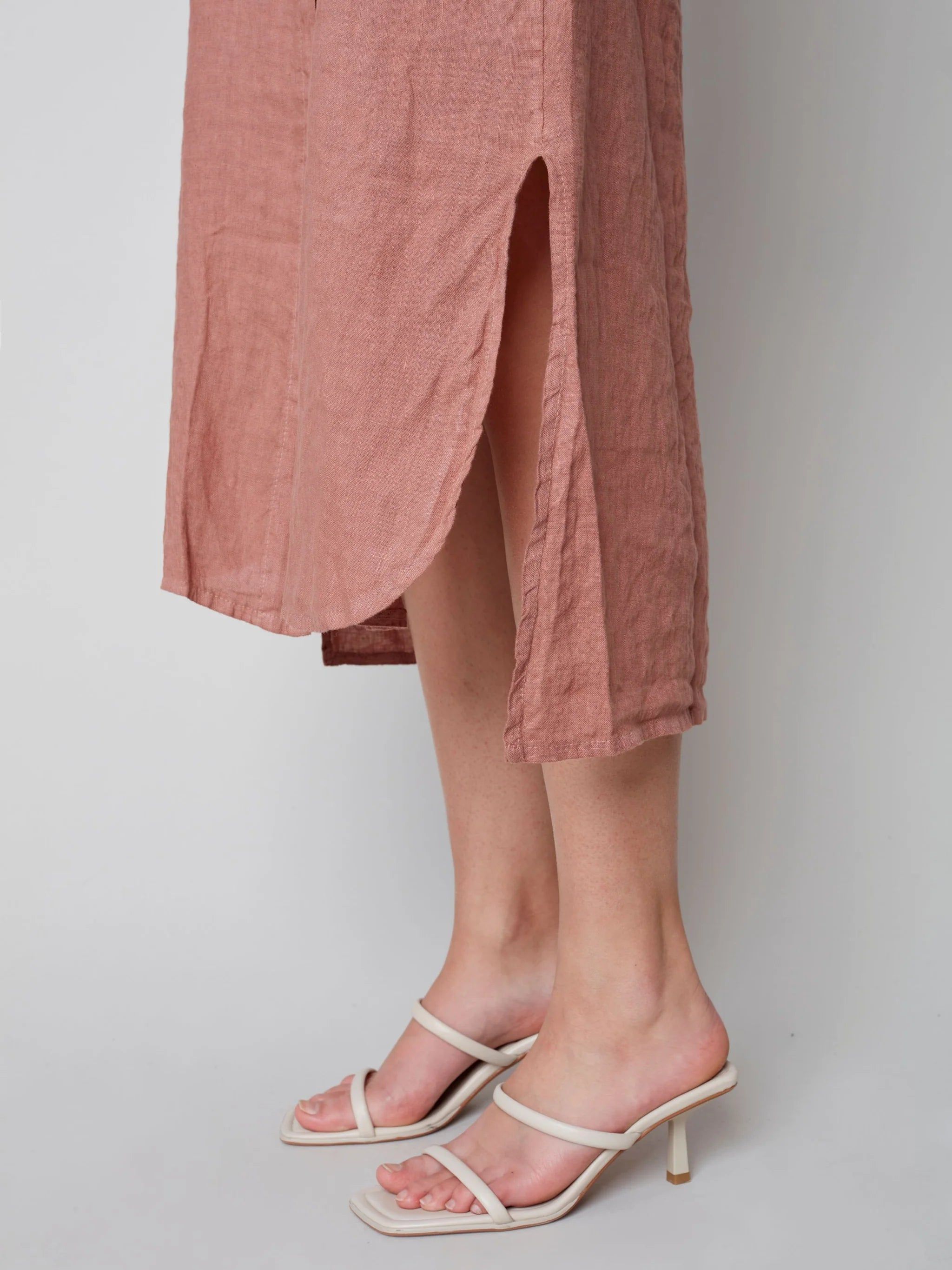 LINEN DUSTER DRESS sold by Nica product image thumbnail 3