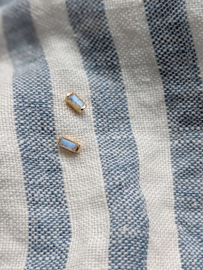 LABRADORITE VESPER STUDS sold by Nica