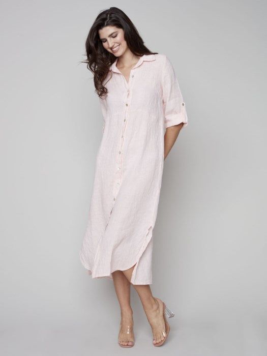 LINEN DUSTER DRESS sold by Nica product image thumbnail 5