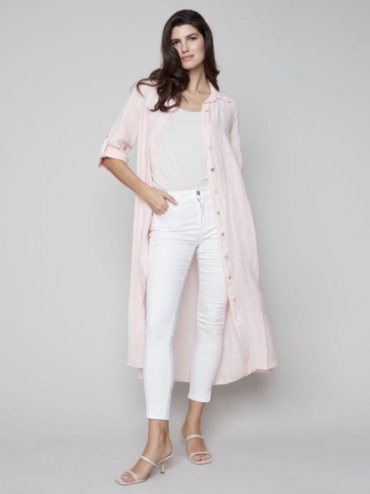 LINEN DUSTER DRESS sold by Nica product image thumbnail 2