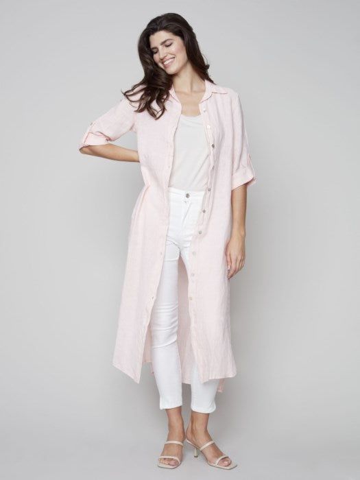 LINEN DUSTER DRESS sold by Nica product image thumbnail 3