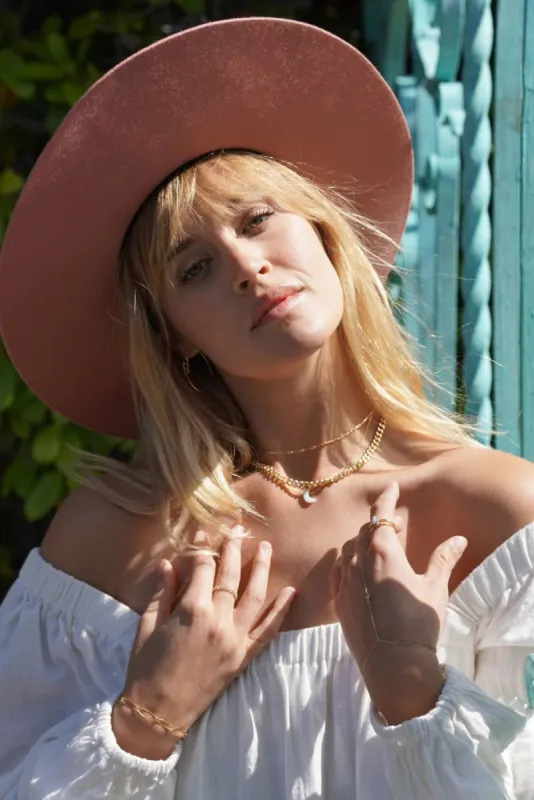 Opalite Moon Necklace sold by Nica