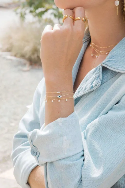 Three Pearl Bracelet sold by Nica