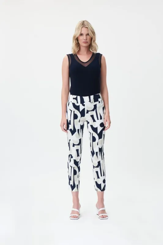 Abstract Print Cropped Pants sold by Nica