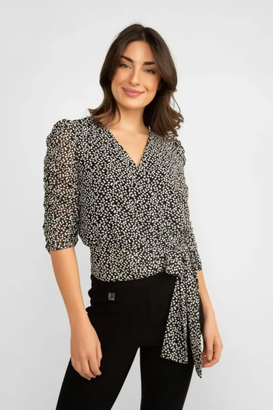 FAUX WRAP BLOUSE sold by Nica