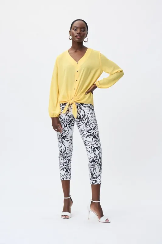 Floral Microtwill Cropped Pants sold by Nica