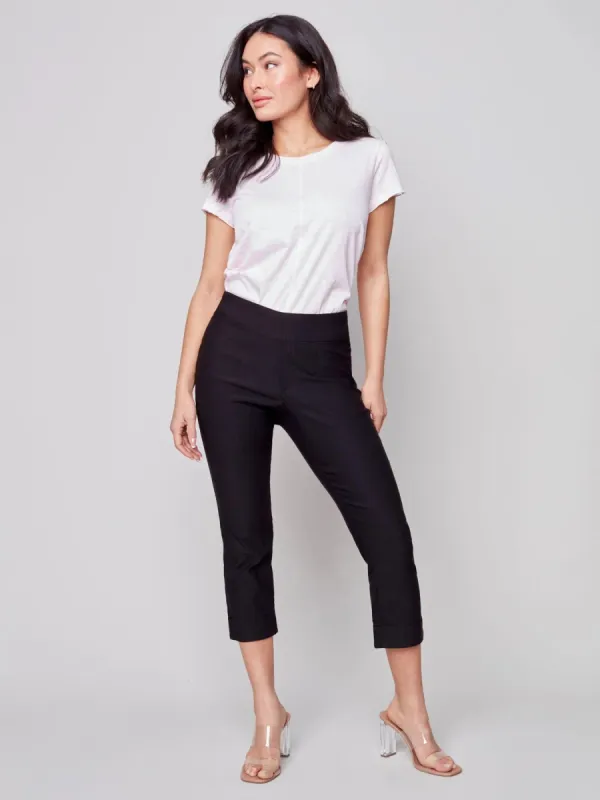 STRETCH PULL ON CROPPED PANT sold by Nica