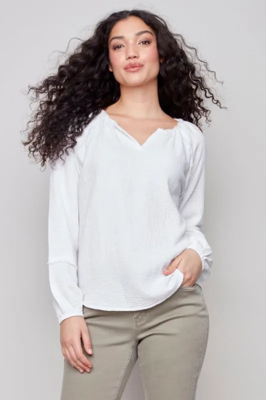 BUBBLE COTTON BLOUSE sold by Nica
