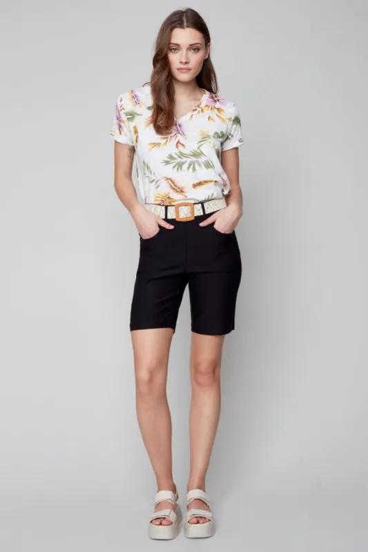 STRETCH BERMUDA SHORTS sold by Nica