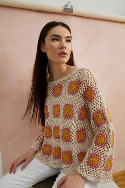 SQUARE CROCHET SWEATER sold by Nica