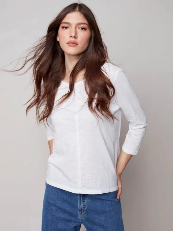ORGANIC COTTON SLUB TOP sold by Nica