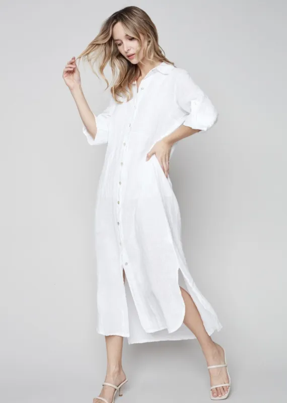 LINEN DUSTER DRESS sold by Nica
