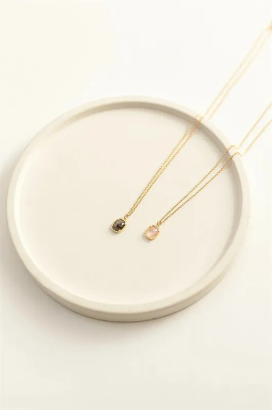 LAUREL NECKLACE - ROSE QUARTZ sold by Nica