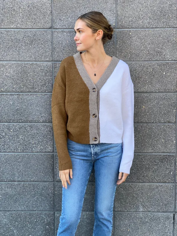 CHLOE COLOUR BLOCK CARDI sold by Nica