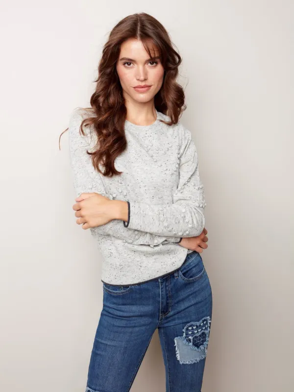 POM POM HEARTS SWEATER sold by Nica