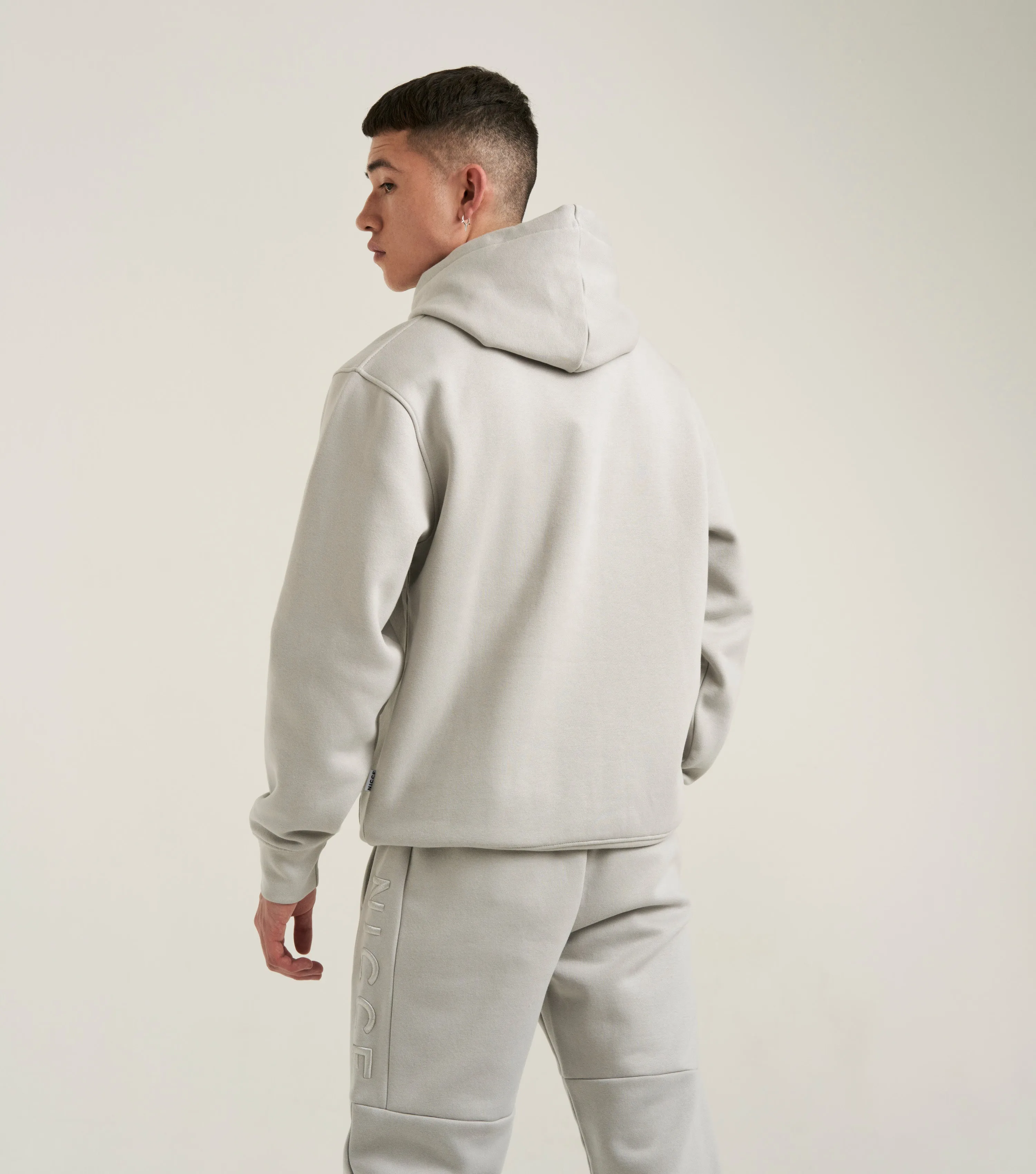 NICCE Mens Mercury Hoodie & Jogger Tracksuit Set | Chalk Grey sold by Nicce product image thumbnail 4