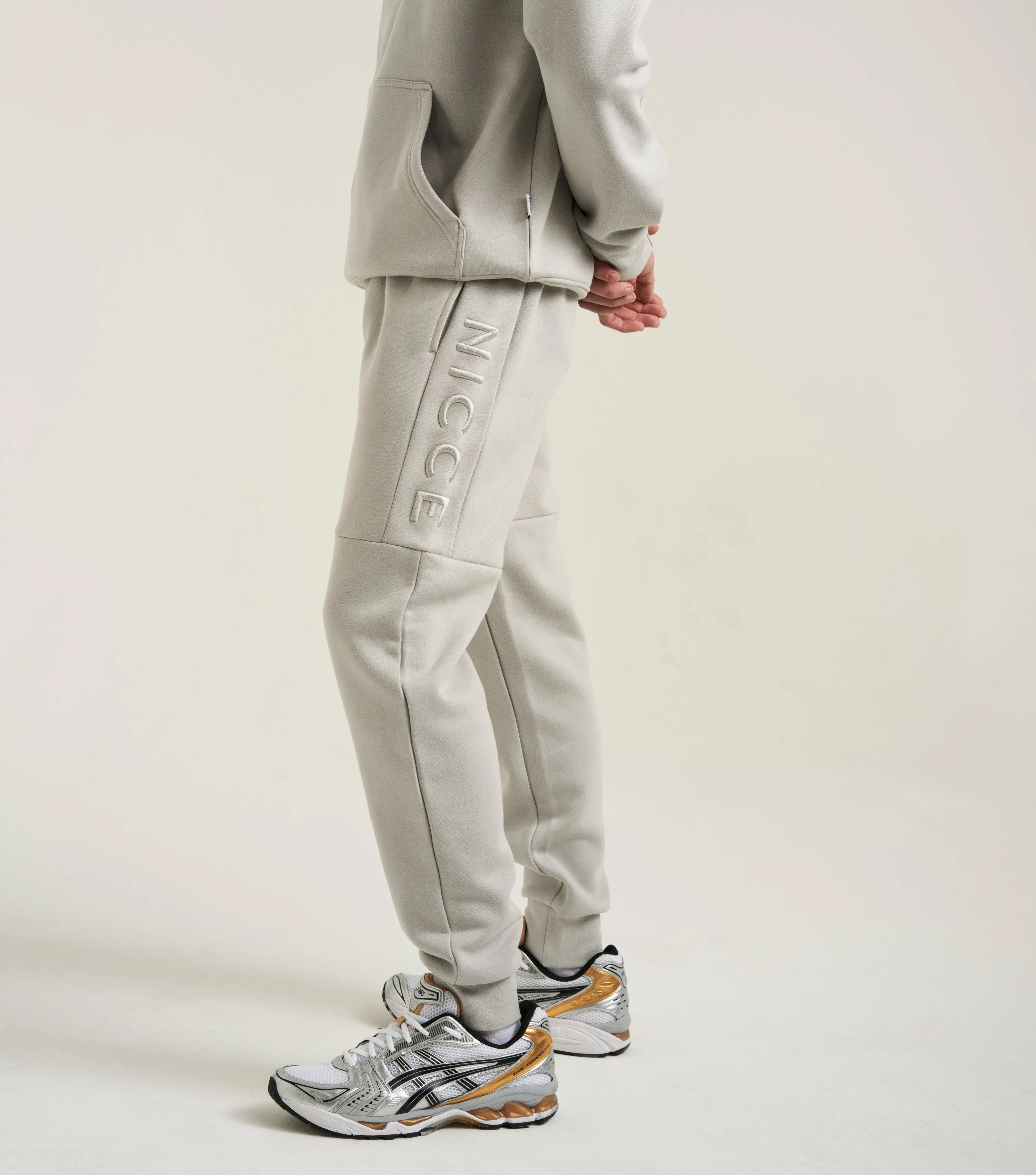 NICCE Mens Mercury Hoodie & Jogger Tracksuit Set | Chalk Grey sold by Nicce product image thumbnail 5