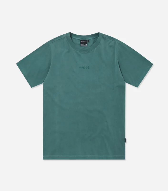 NICCE Mens Garment Dye Mercury T-Shirt | Washed Ivy Green sold by Nicce