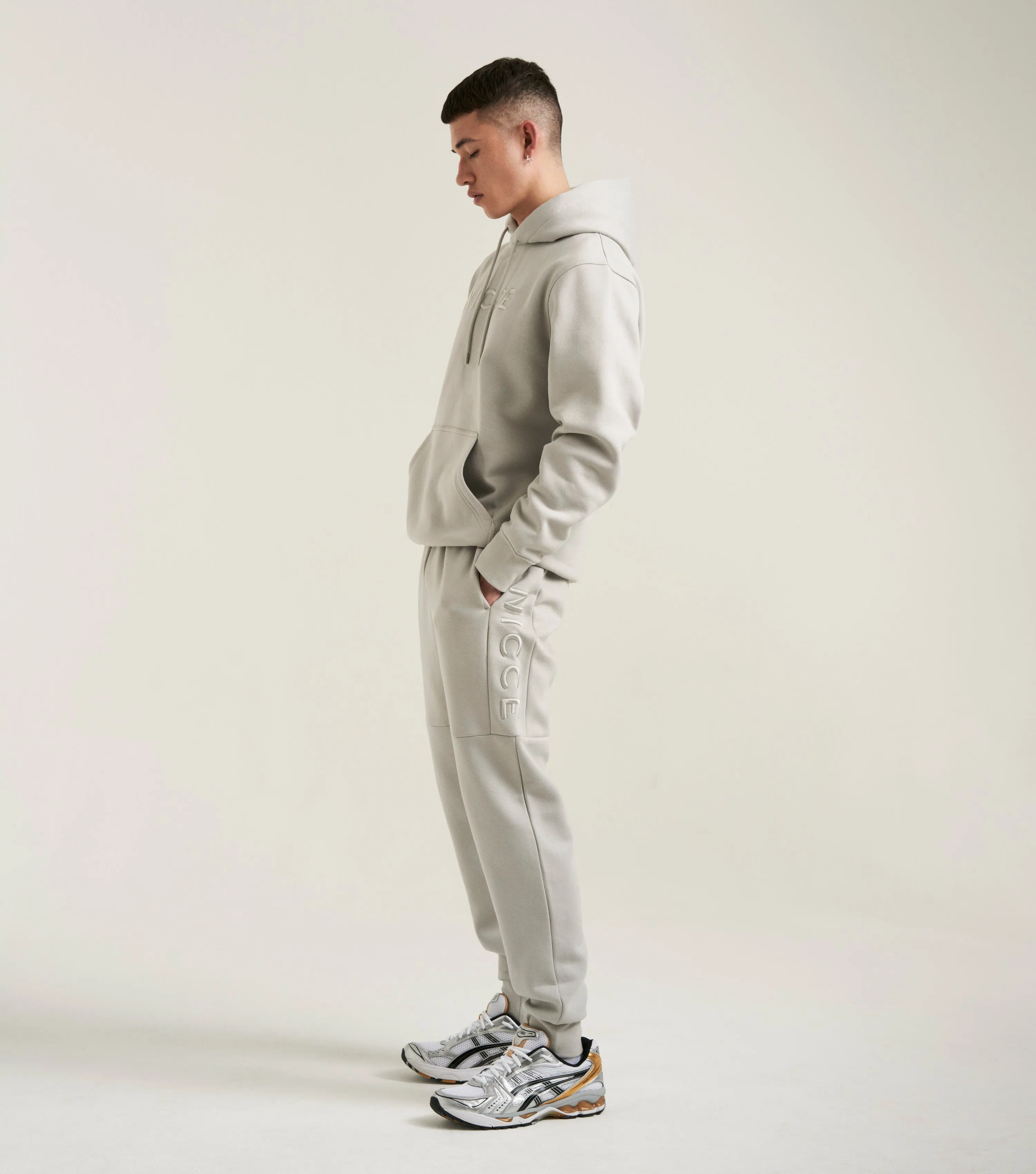 NICCE Mens Mercury Joggers | Chalk Grey sold by Nicce product image thumbnail 3