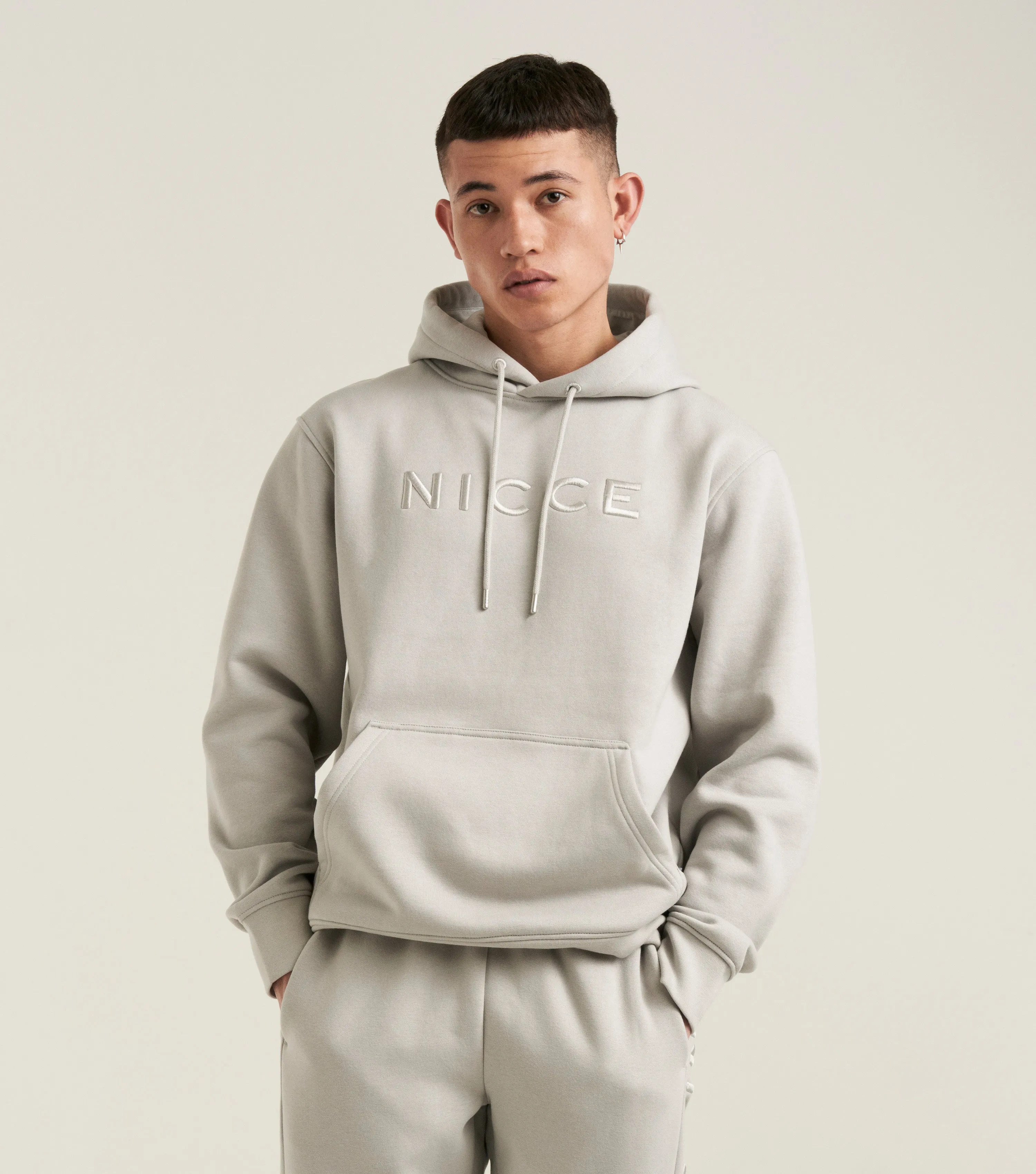 NICCE Mens Mercury Hoodie | Chalk Grey sold by Nicce product image thumbnail 2