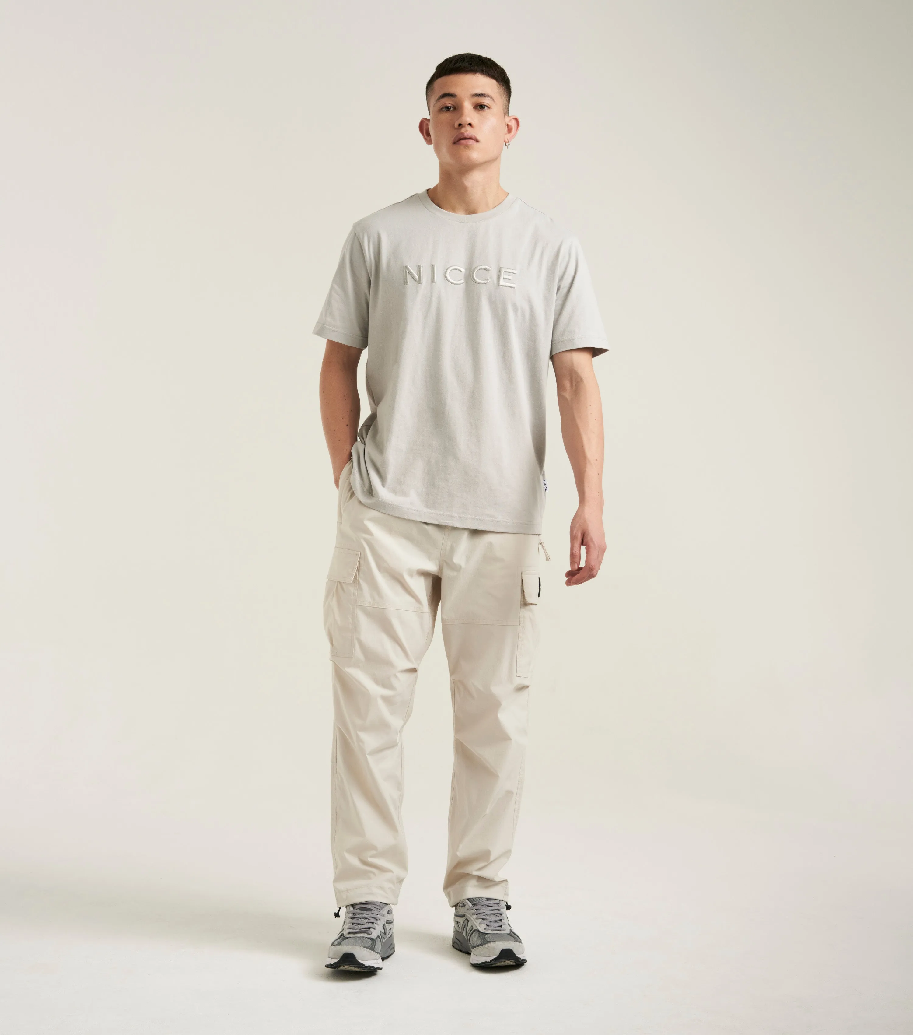 NICCE Mens Mercury T-Shirt | Chalk Grey sold by Nicce product image thumbnail 3